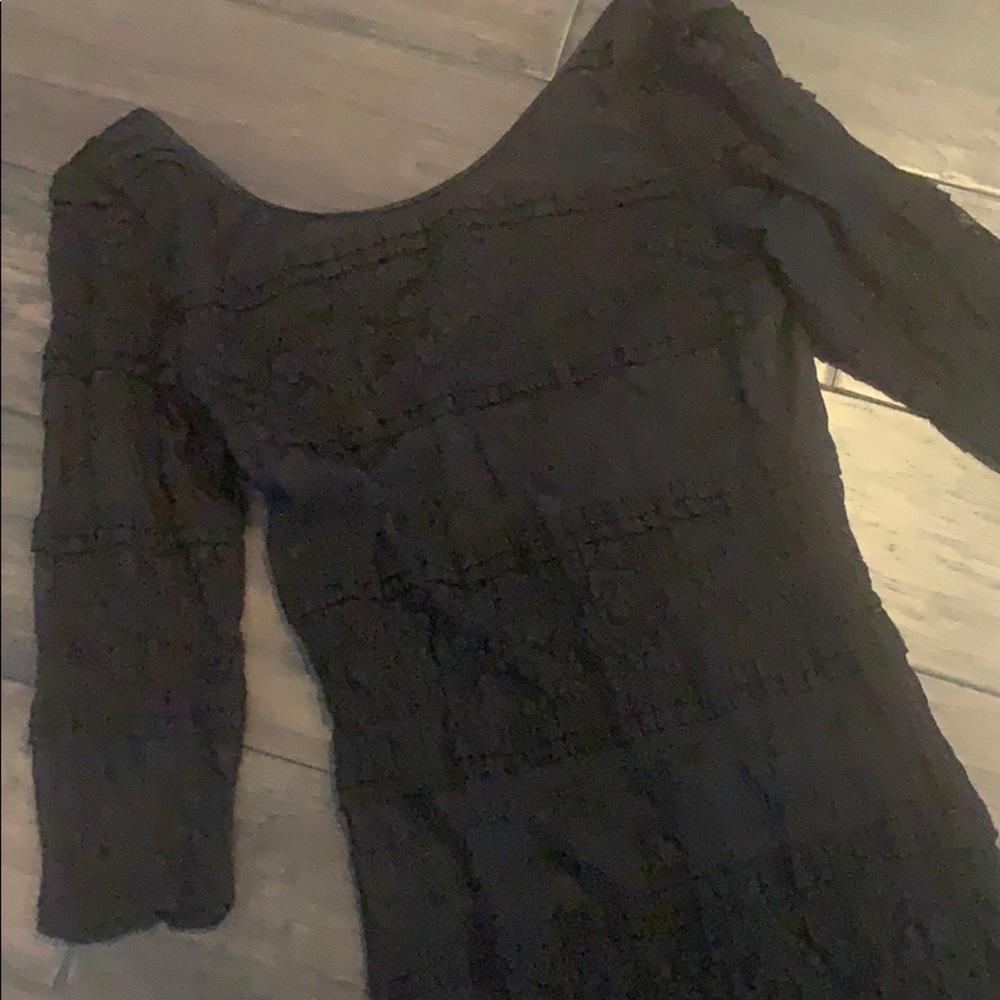 Black spandex bodycon dress - Picture 2 of 3